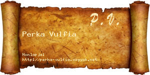 Perka Vulfia névjegykártya
